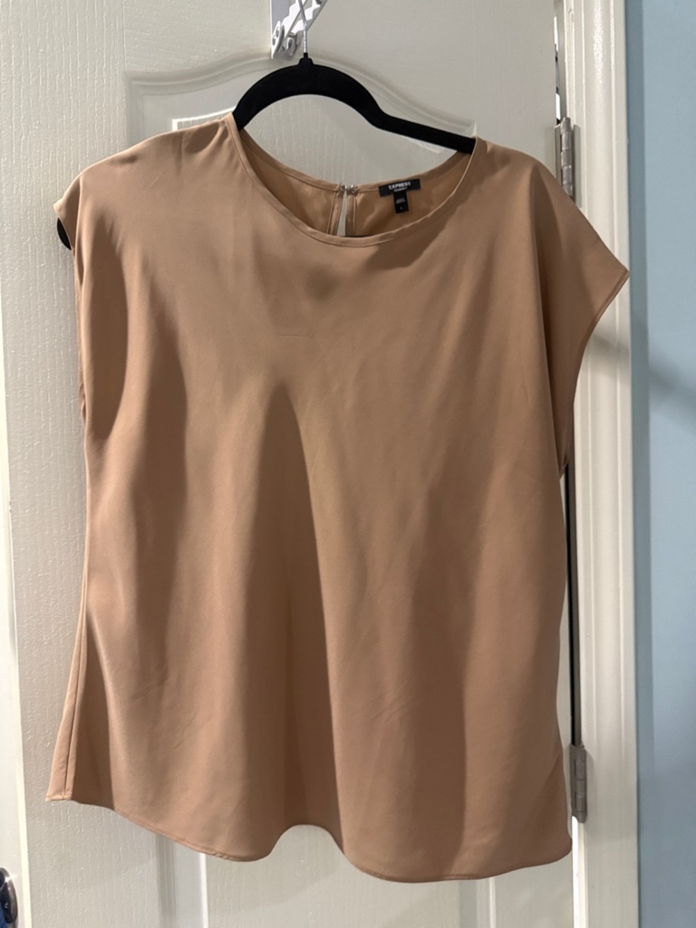 Express Women's Tan Short Sleeve Blouse